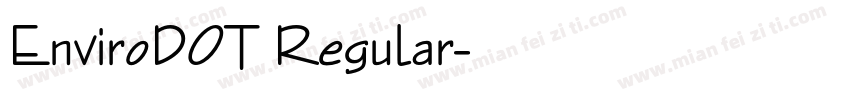 EnviroDOT Regular字体转换